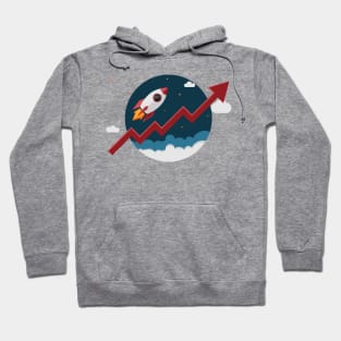 rocket graph growth Hoodie